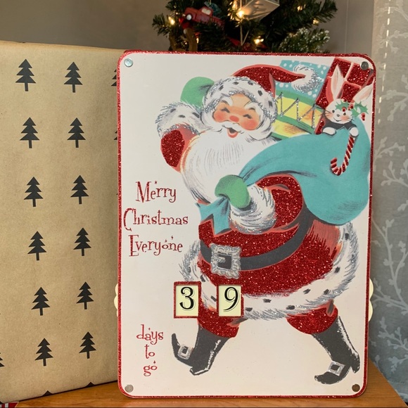 Christmas Santa Countdown Hanging